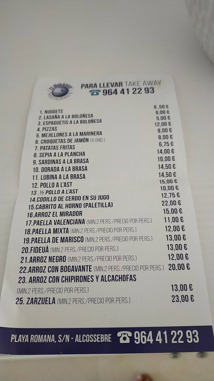 Restaurante El Mirador en Alcossebre — foto 2