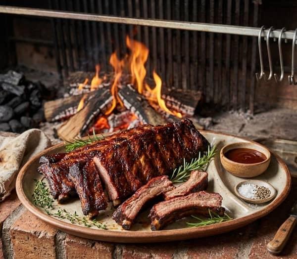 Tira de Costillade Cerdo a la Brasa con Teriyaki en Matahambre Grill , Alcossebre