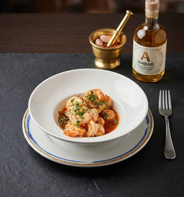 Gambas al ajillo en Restaurante Valentin, Alcossebre