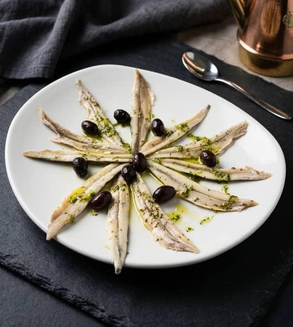 Boquerones en vinagre en Restaurante Valentin, Alcossebre