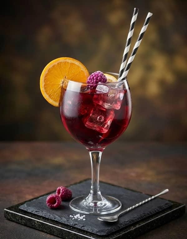 Copa sangria en Restaurante Valentin, Alcossebre