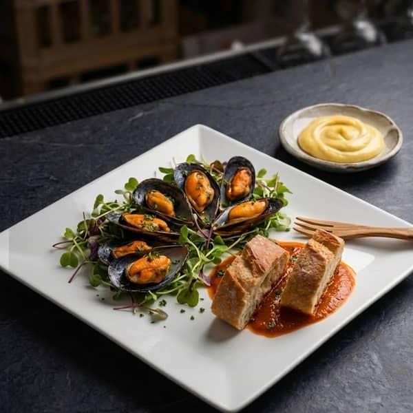 Mejillones al vapor ó marinera en Restaurante Valentin, Alcossebre