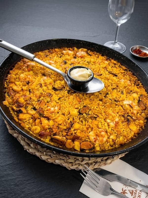 Arrosejat (Arroz del Senyoret) en Restaurante Valentin, Alcossebre