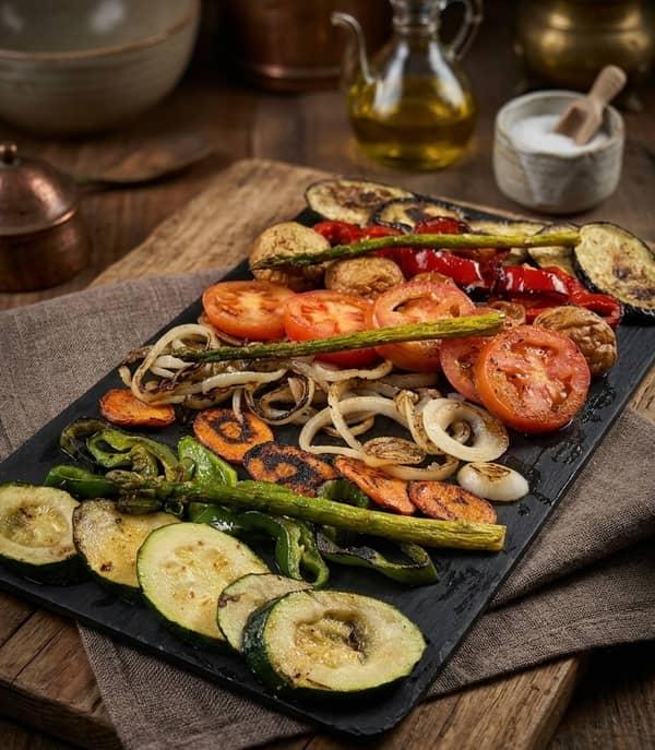 Parrillada de verduras en Restaurante Valentin, Alcossebre