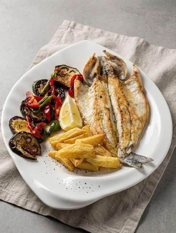 Lubina a la plancha en Restaurante Valentin, Alcossebre